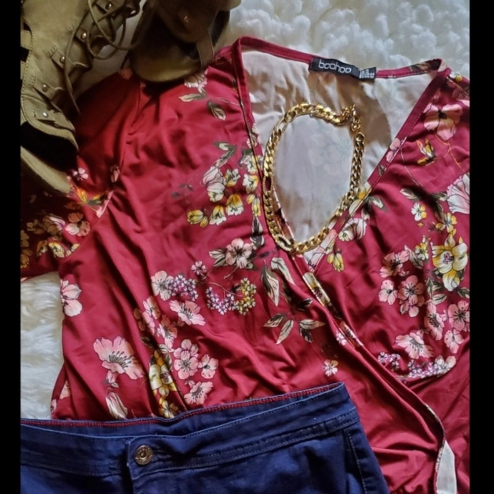 Boohoo Floral Bodysuit